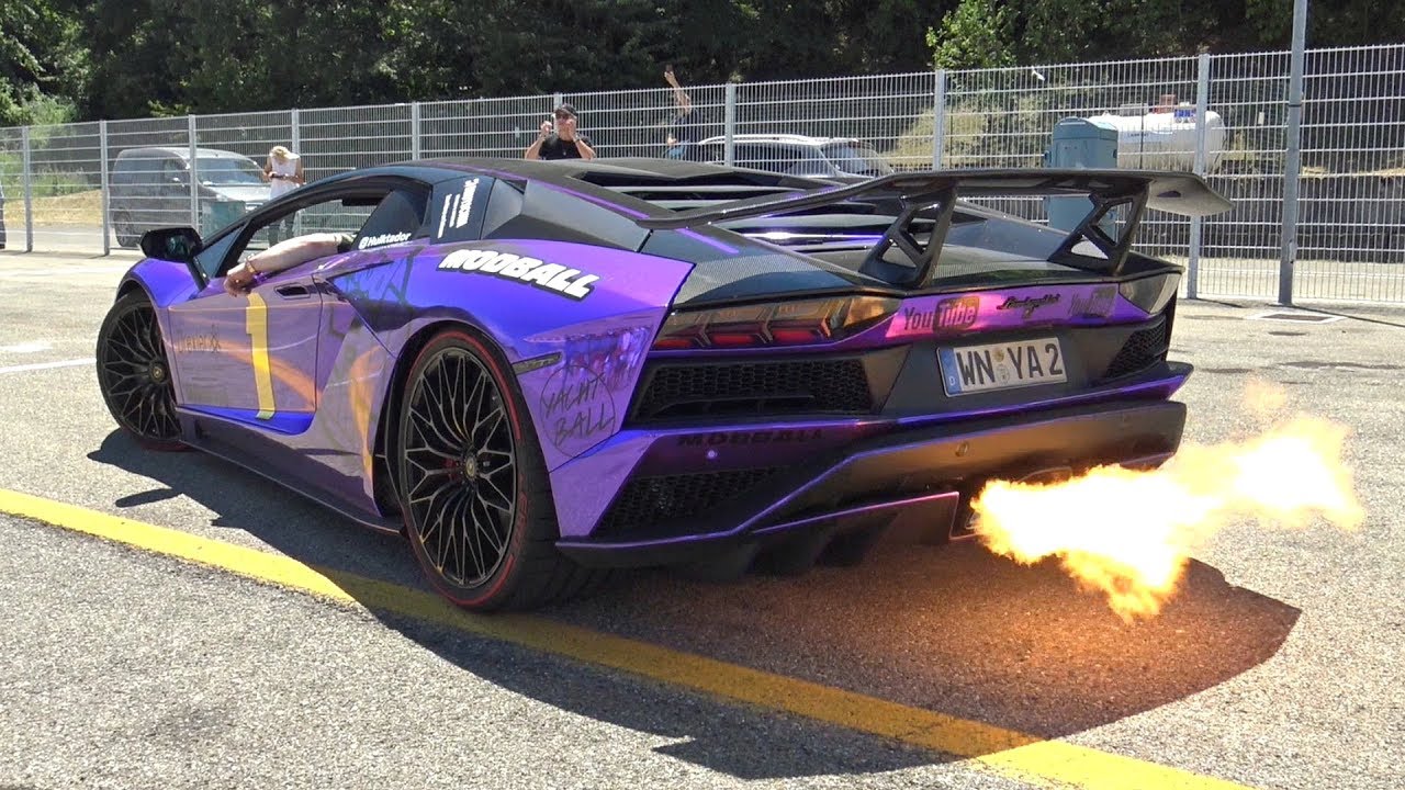 CRAZY LOUD Lamborghini Aventador S with Capristo Straight Pipe!! - INSANE Revs & Flames!
