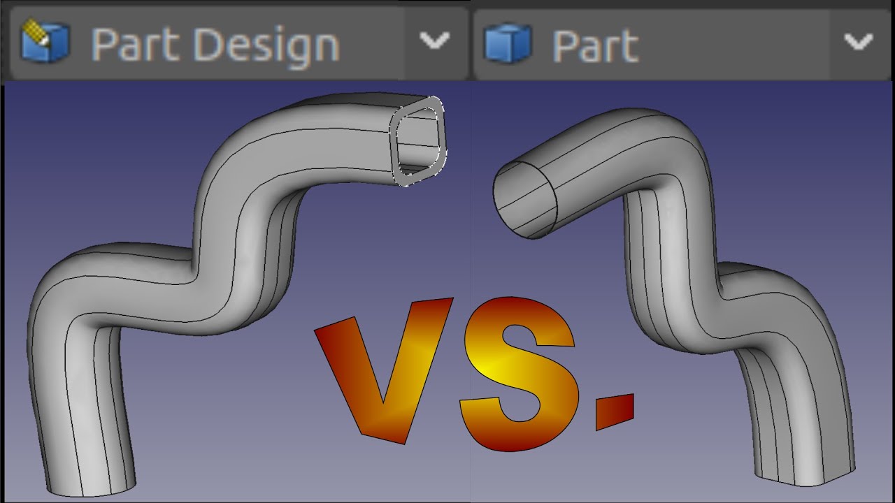 FreeCAD Loft и Sweep — рабочие столы для проектирования деталей |JOKO ENGINEERING|