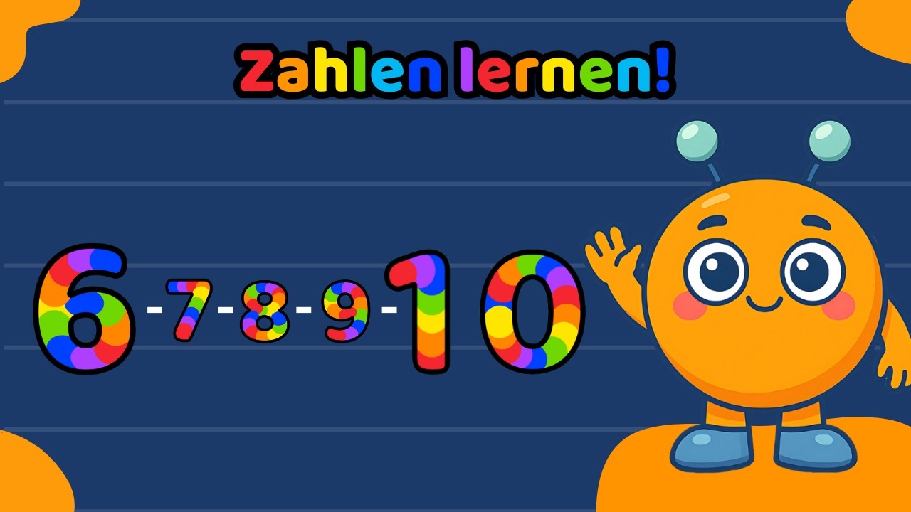 Zahlen lernen für Kinder – Zahlen 6 bis 10 | Ponko Deutsch