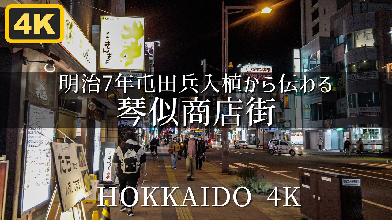 【4K 北海道】札幌市の住宅街にあるなんでも揃う琴似商店街