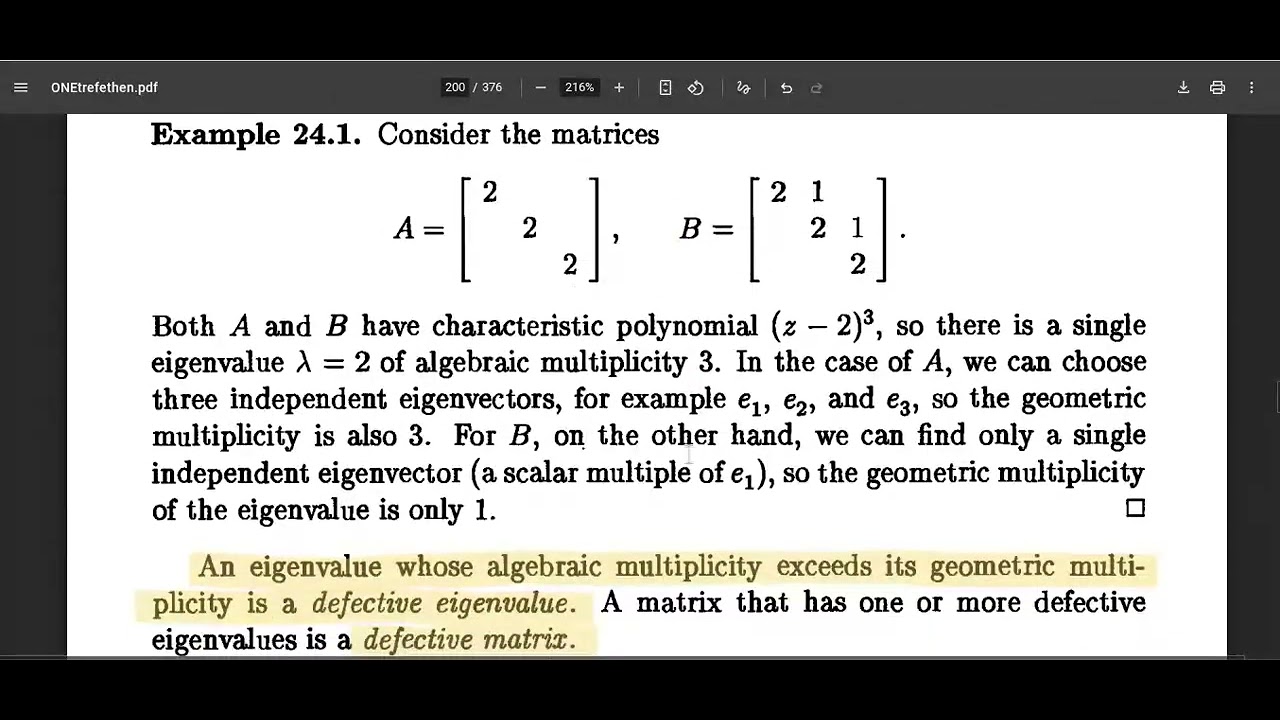 Numerical Linear Algebra - 13 - Eigen Values