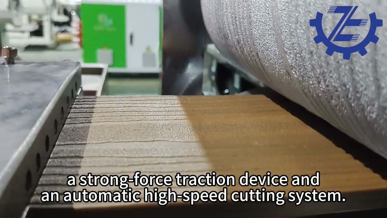 The online 3D embossing technology is amazing for WPC decking!