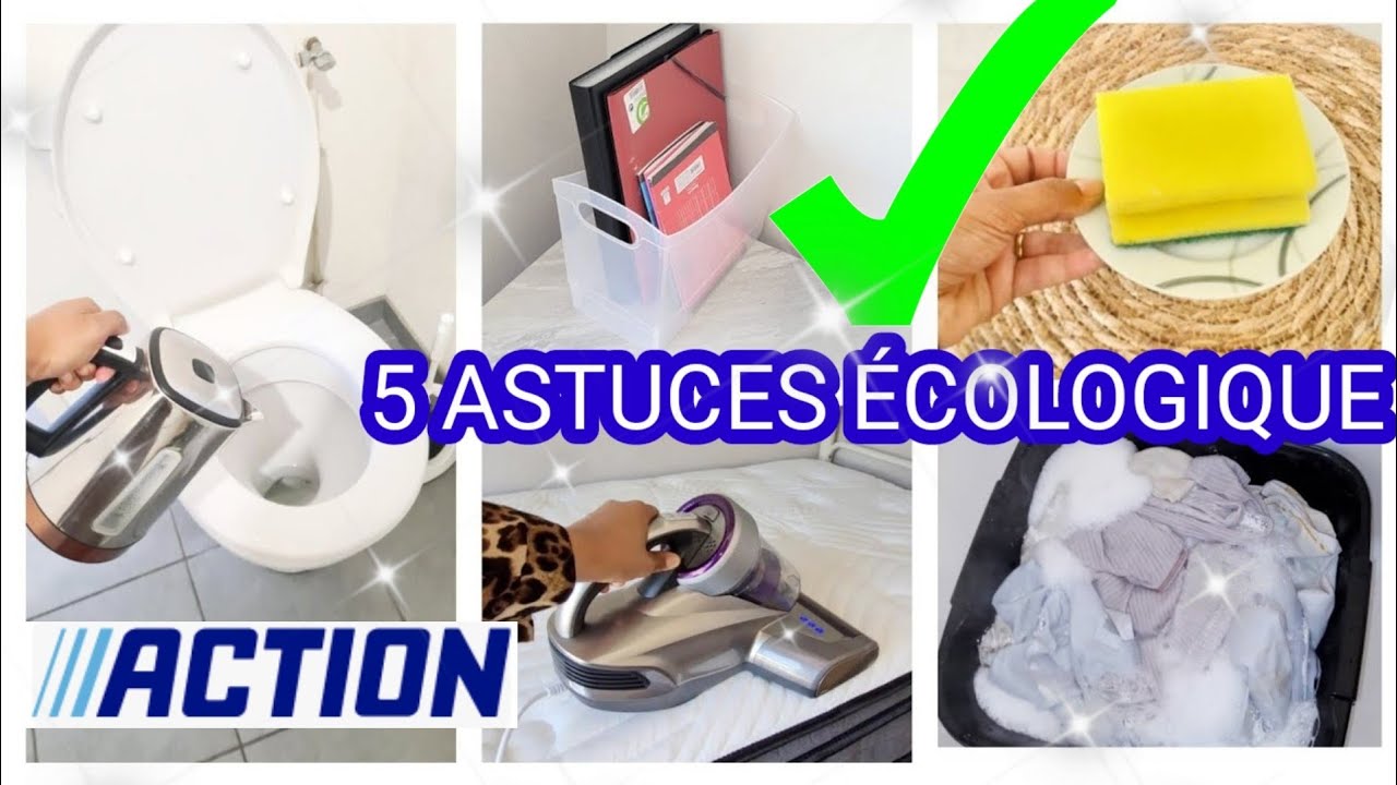 5 ASTUCES 100% ÉCOLO✅️ACTION💥 #astuces #cleaning #clean #jimmy  #organisation #ecologie #nettoyage