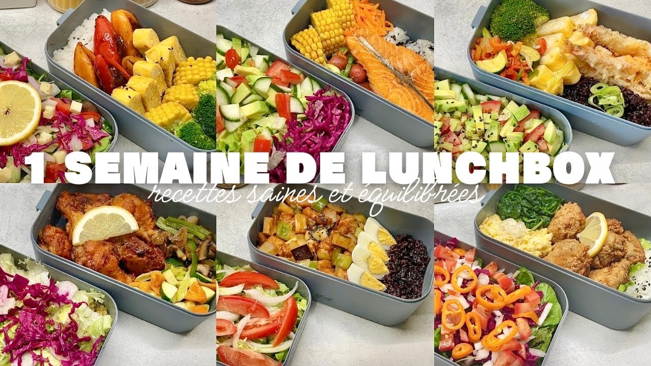 1 SEMAINE DE LUNCHBOX 🍱 • RECETTES SAINES ET ÉQUILIBRÉES À RAMENER AU BOULOT OU POUR LES ÉTUDIANTS 🥗