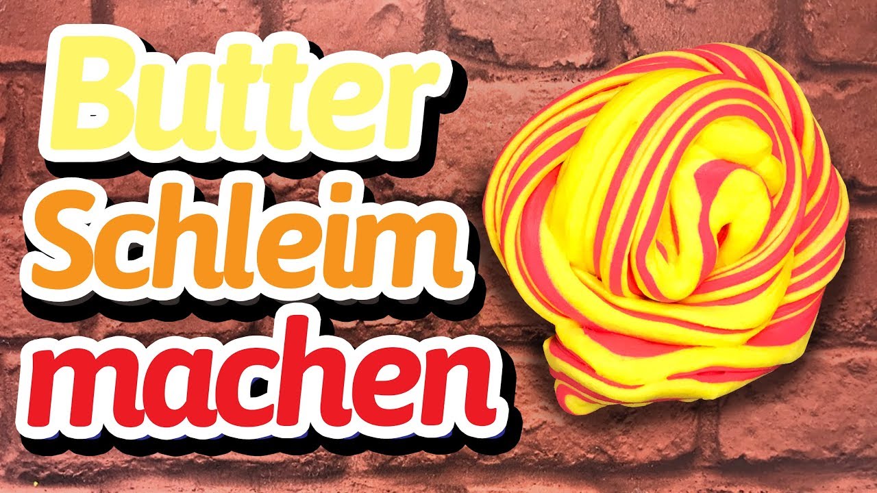Butter Schleim ohne Puddingpulver selber machen - Butter Slime mit Knete