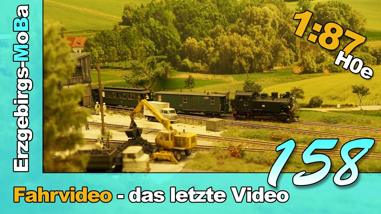 158 - Modellbahn Fahrvideo - das letzte Video dieser H0e Anlage - 1/87  - (Deutsch) H0e