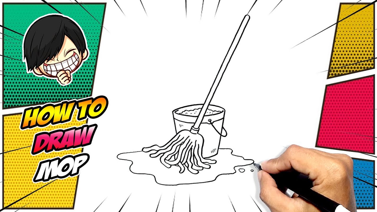 How to draw a Mop and Bucket