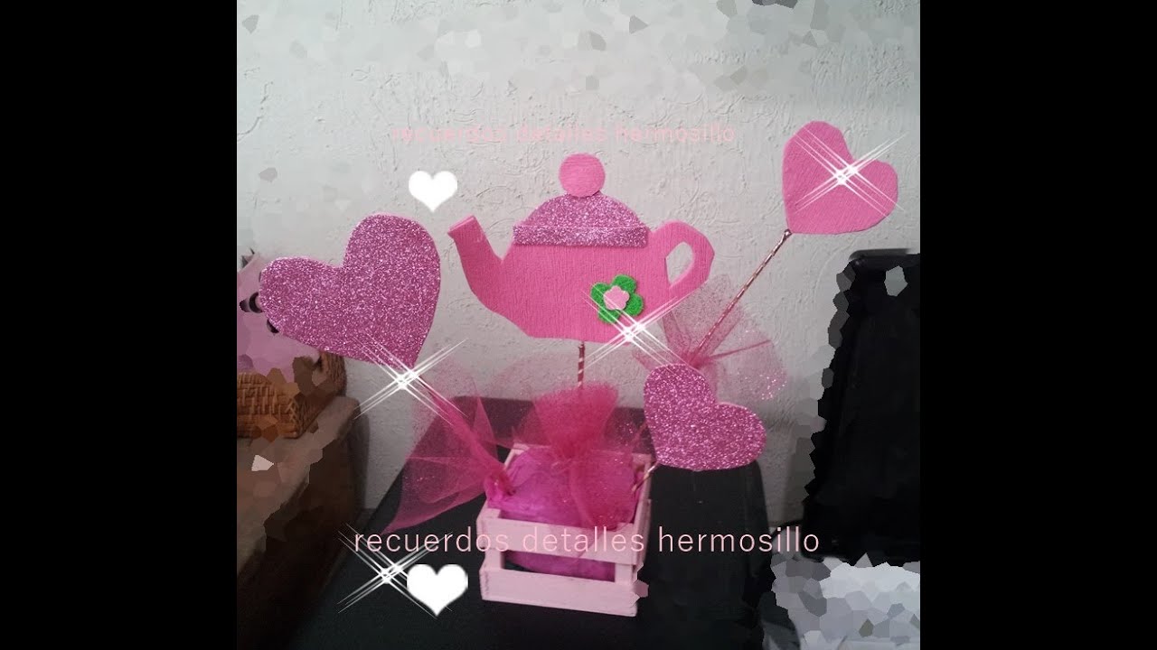 DIY COMO HACER centro de mesa despedida de soltera de cafetera