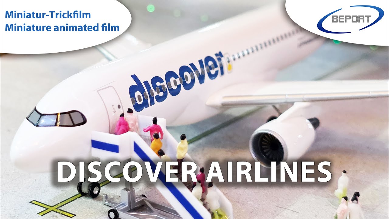 Discover Airlines✈️ Der Ferienflieger der Lufthansa | Airport Miniatur Trickfilm