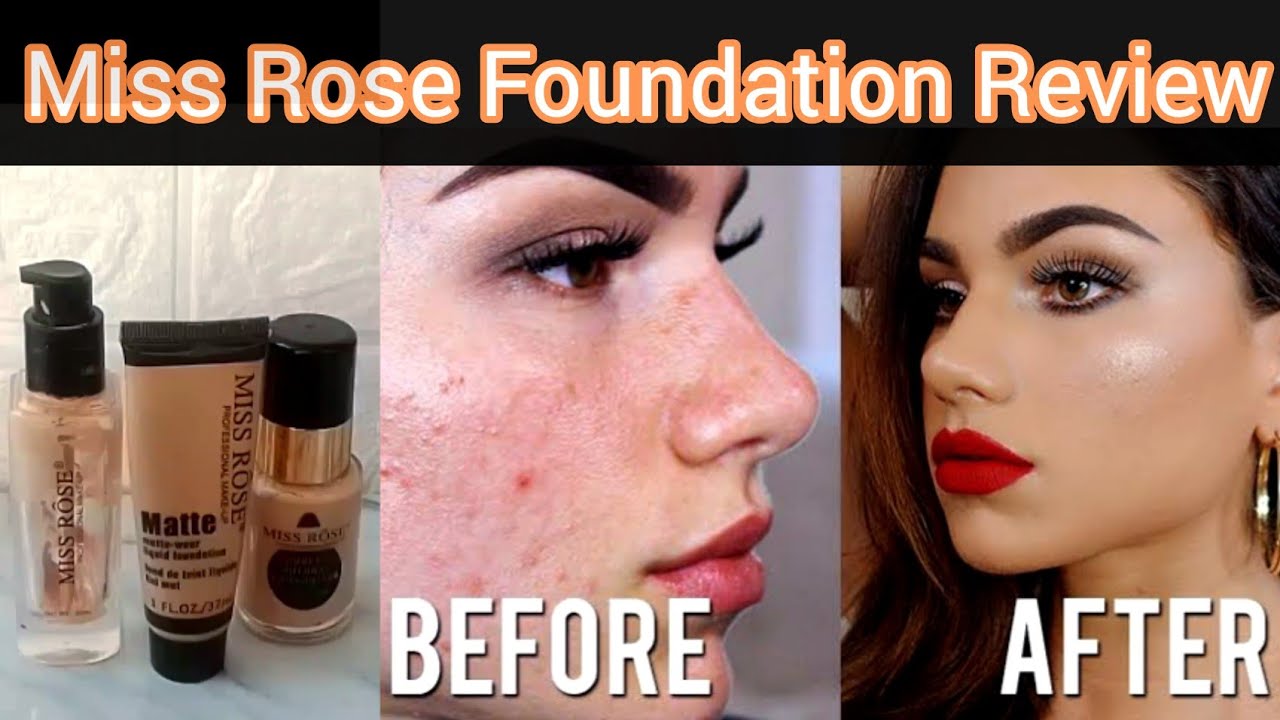 Miss Rose Foundation review||miss rose matte wear foundation||Missrose liquid foundation