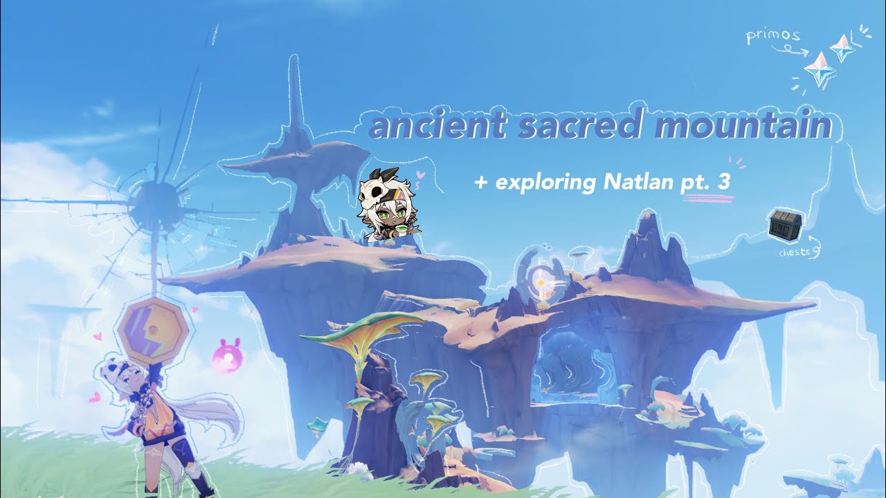 ancient sacred mountain exploration ₊˚⊹ ᰔ  pt. 3  || cozy genshin impact gameplay ✮⋆˙