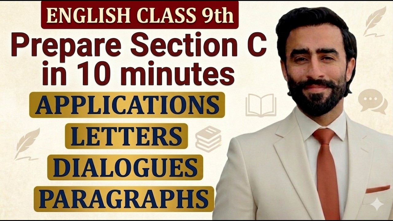 English Class 9th: Section C | Most Important Letters, Applications & Dialogues 2026