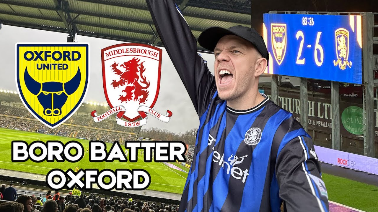 Oxford 2-6 Middlesbrough 🔴 Boro BATTER the U's! Ollyhud matchday vlog