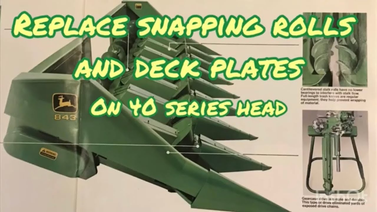 John Deere Replace Snapping Rolls on 40 Series Corn Head 7700 9500 Combine plus Shoup Puller how to