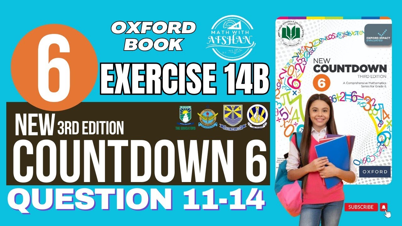 Class 6 Math Exercise 14B Question 11-14 | oxford new countdown third edition | Math with Afshan