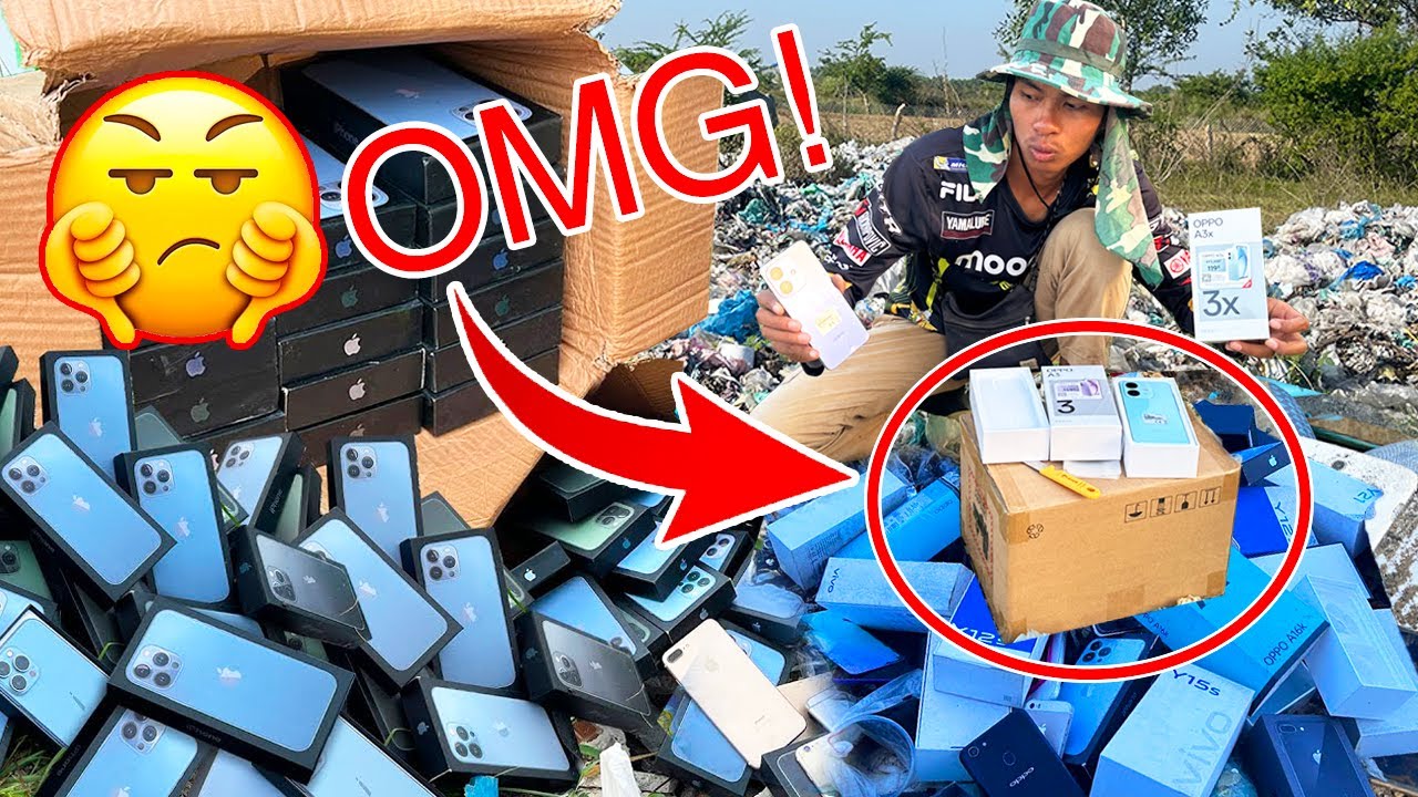 i Found a Lot Smart Phone OPPO A3x at Trash Field: Amazing Dumpster Diving 2024