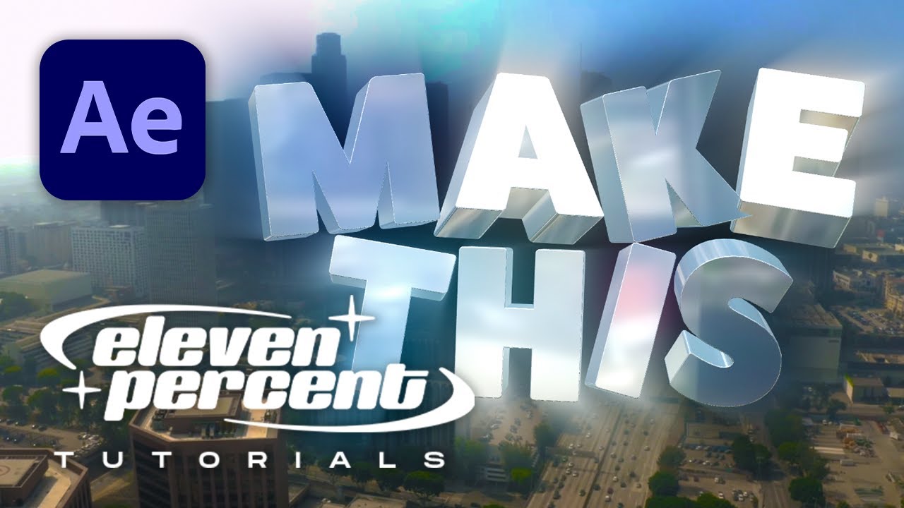 3D CHROME FLOATING ROTATING LETTERS EFFECT | After Effects Tutorial!!