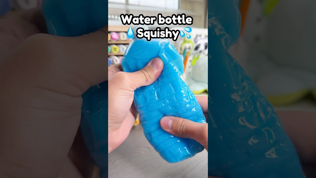 💦DIY water bottle squishy!? #diysquishy #squishy #papersquishy #diy #diycrafts #crafts #thingstodo￼
