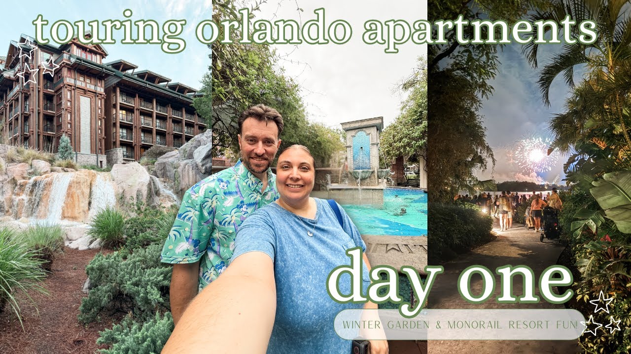 TOURING APARTMENTS IN THE ORLANDO FLORIDA AREA - Day One! Visiting Winter Garden & Monorail Resorts!