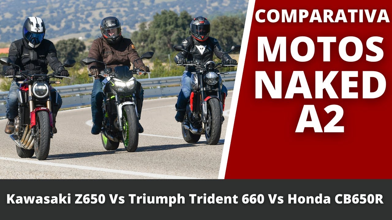 Comparativa Motos Naked A2 2021 | Kawasaki Z650 Vs Triumph Trident 660 Vs Honda CB650R | 2021