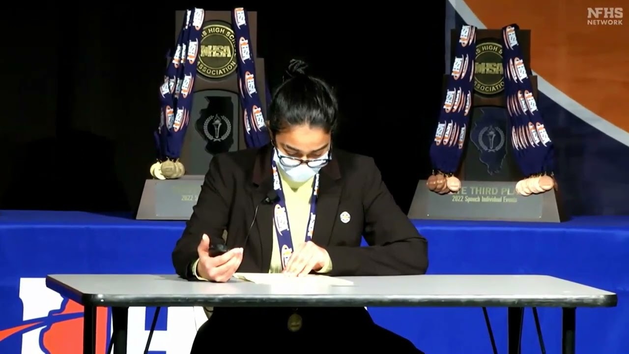 IHSA 2022 Radio Speaking State Champion - Maryam Tariq