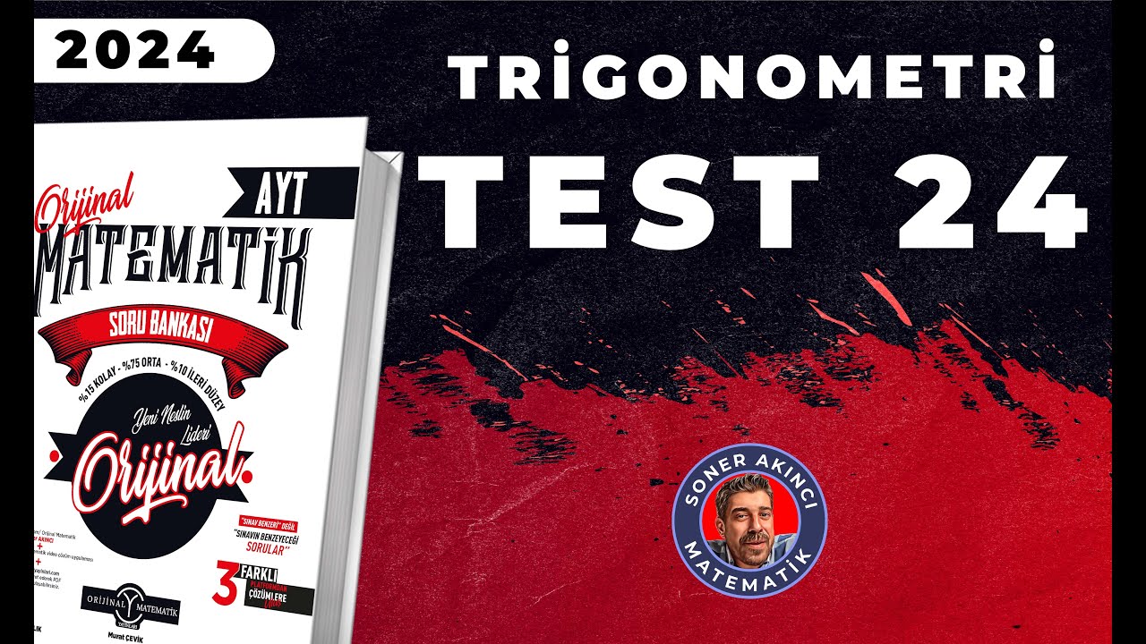 Trigonometri  TEST 24 | ORİJİNAL AYT SORU BANKASI | #yks2024
