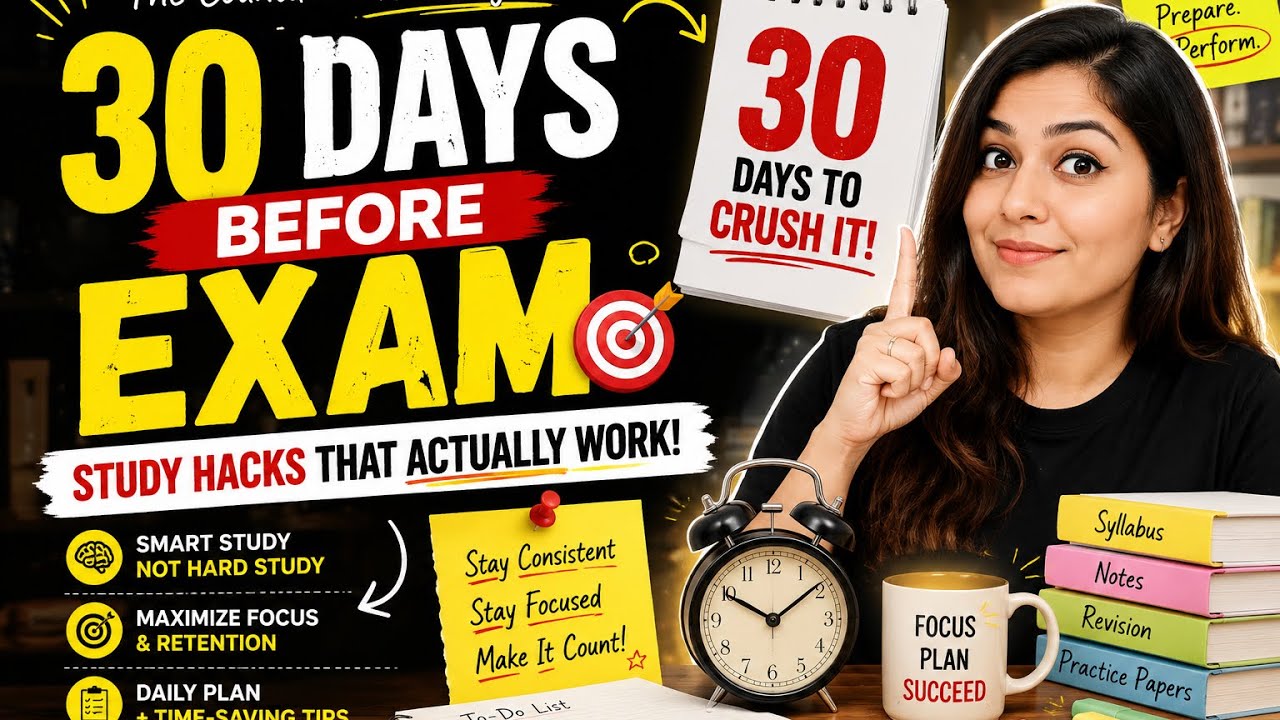 30 DAYS Before Exams - You need these STUDY  HACKS