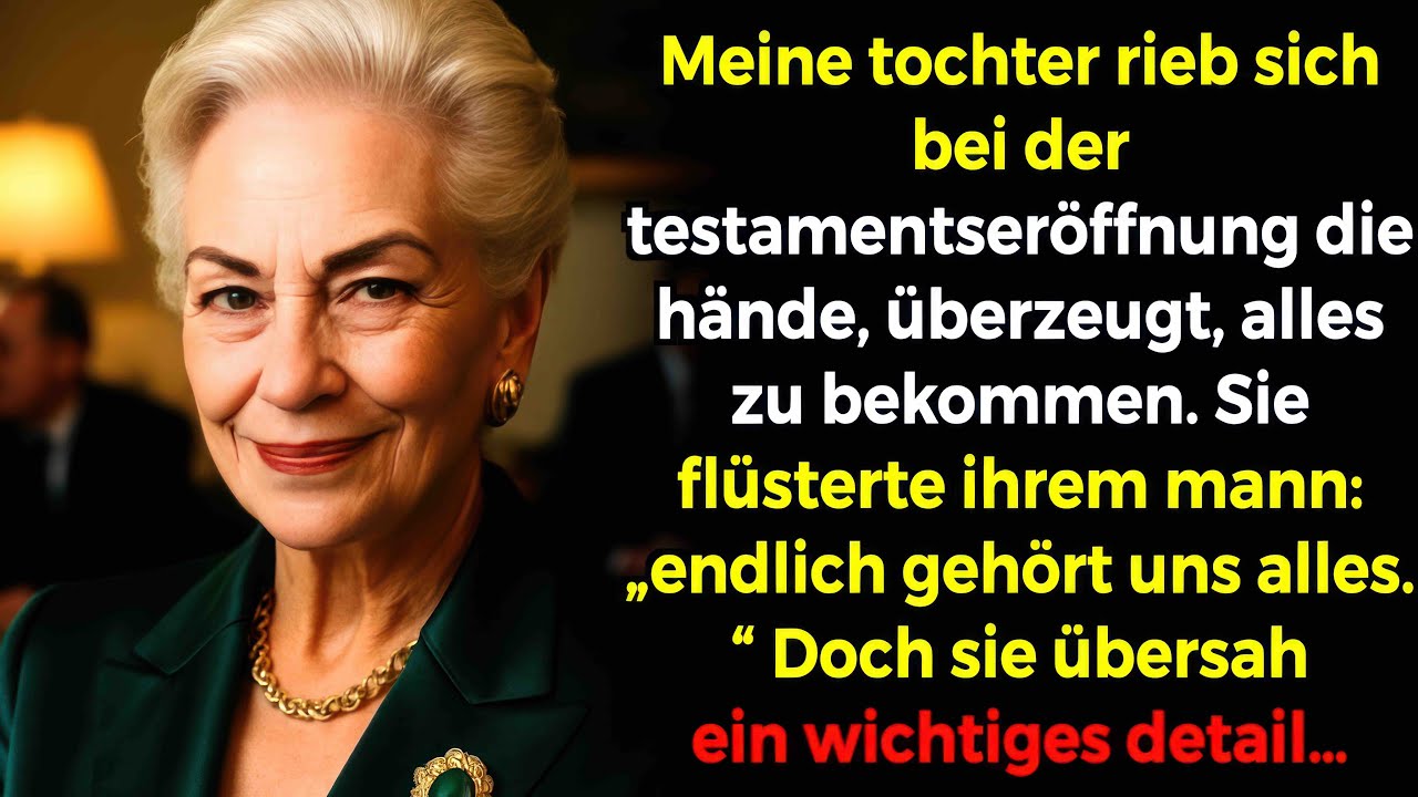 Meine tochter rieb sich bei der testamentslesung die hände, im glauben, alles zu erben, doch sie..