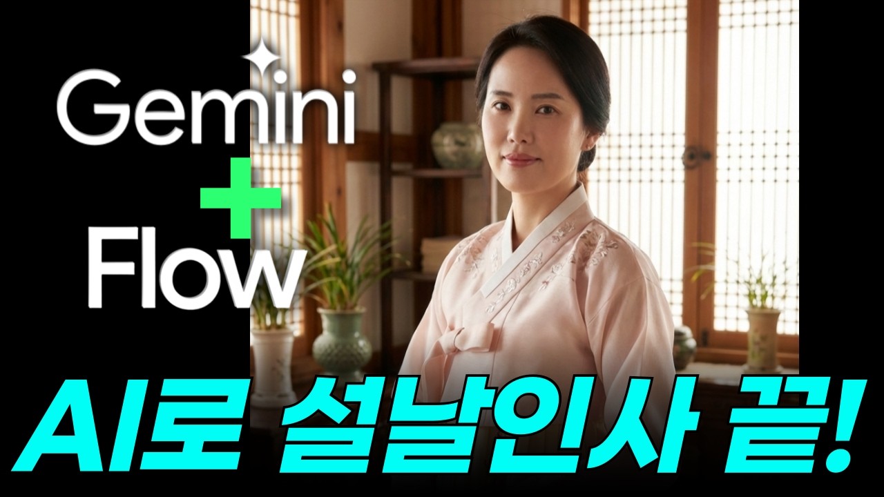 AI로 만드는 말하는  명절 감동 인사 카드 만들기｜제미나이, 플로우 활용법