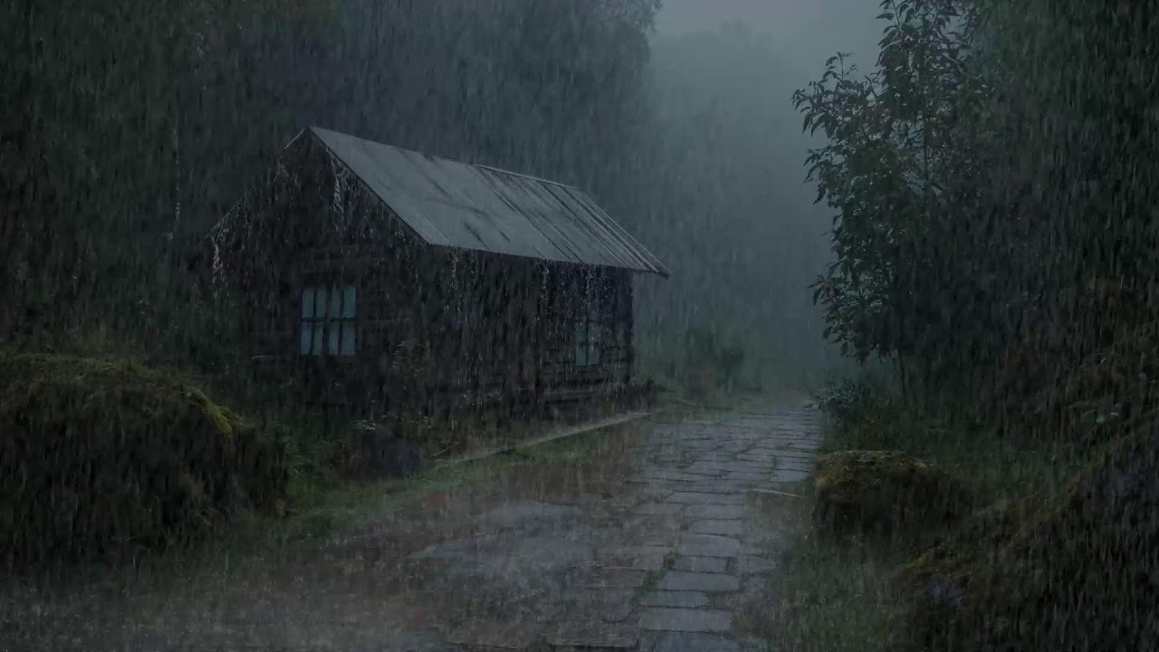 Gentle rain ambience creating peace within the heart for long calm restful deep sleep