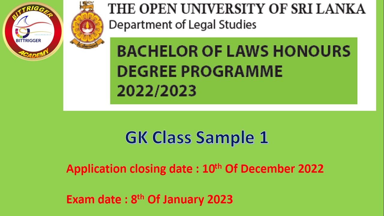 LLB GK Class Sample 1