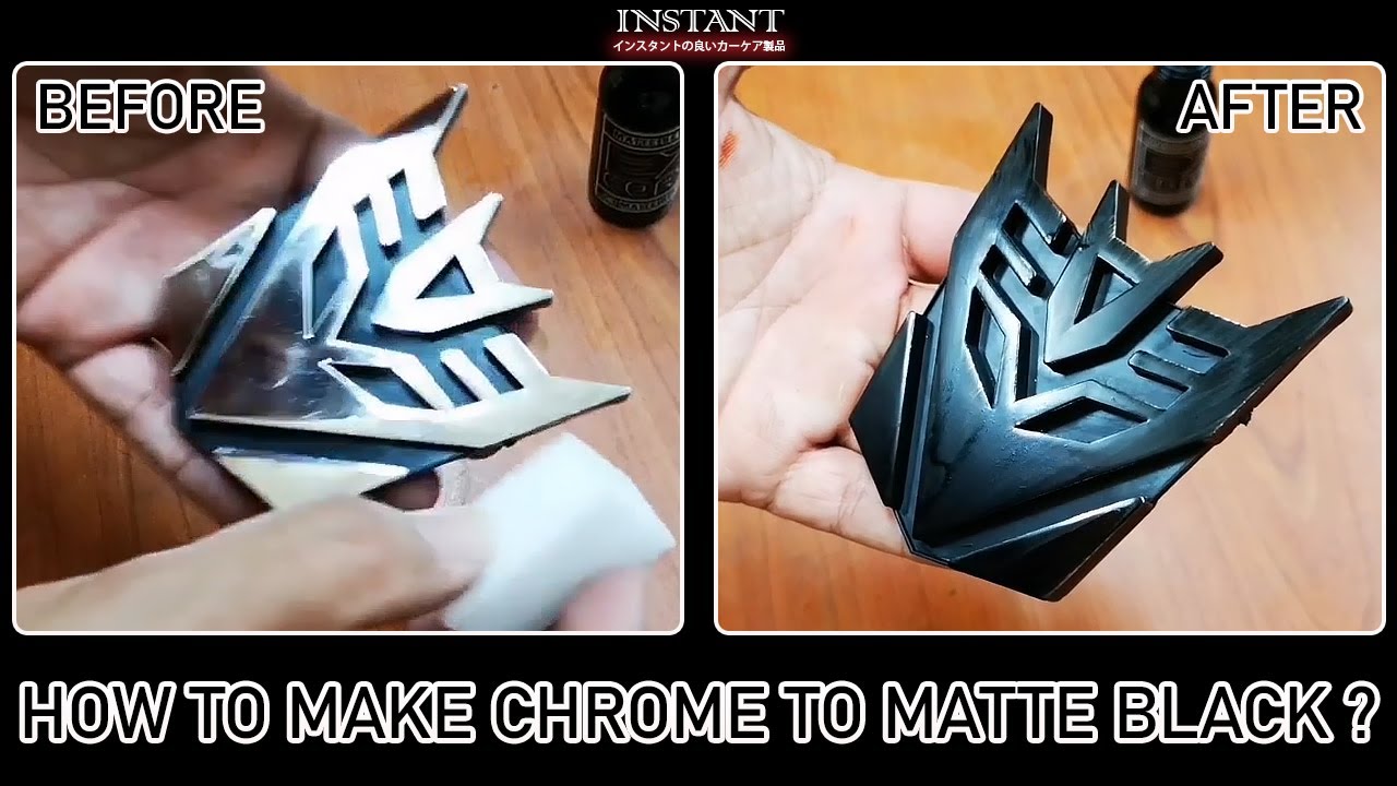 HOW TO MAKE CHROME TO MATTE BLACK? (EZ COAT MATTE BLACK CHROME COLOUR PAINT)