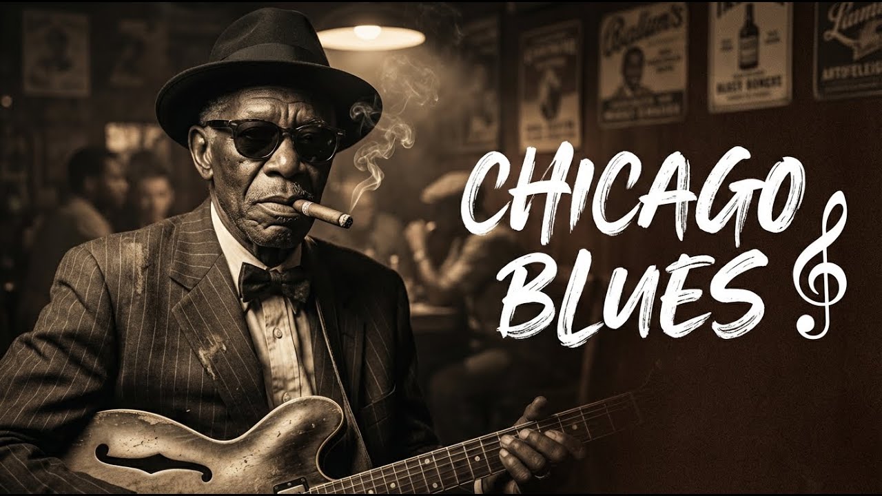 [NO ADS] Relaxing Chicago Blues – Midnight Soulful Guitar Sessions 🎶 | Late Night Blues Whiskey Mood