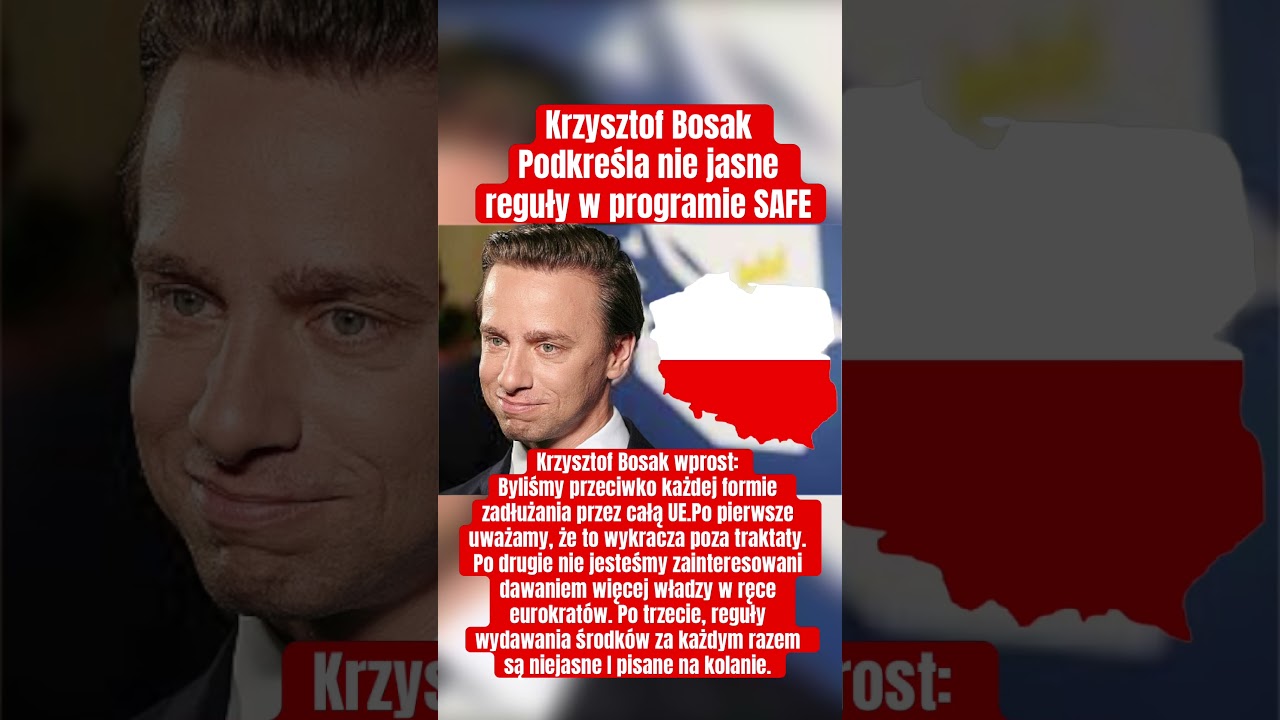 The SAFE program contains unclear rules? 😱🇵🇱#krzysztofbosak #politykapolska #polityka #safe