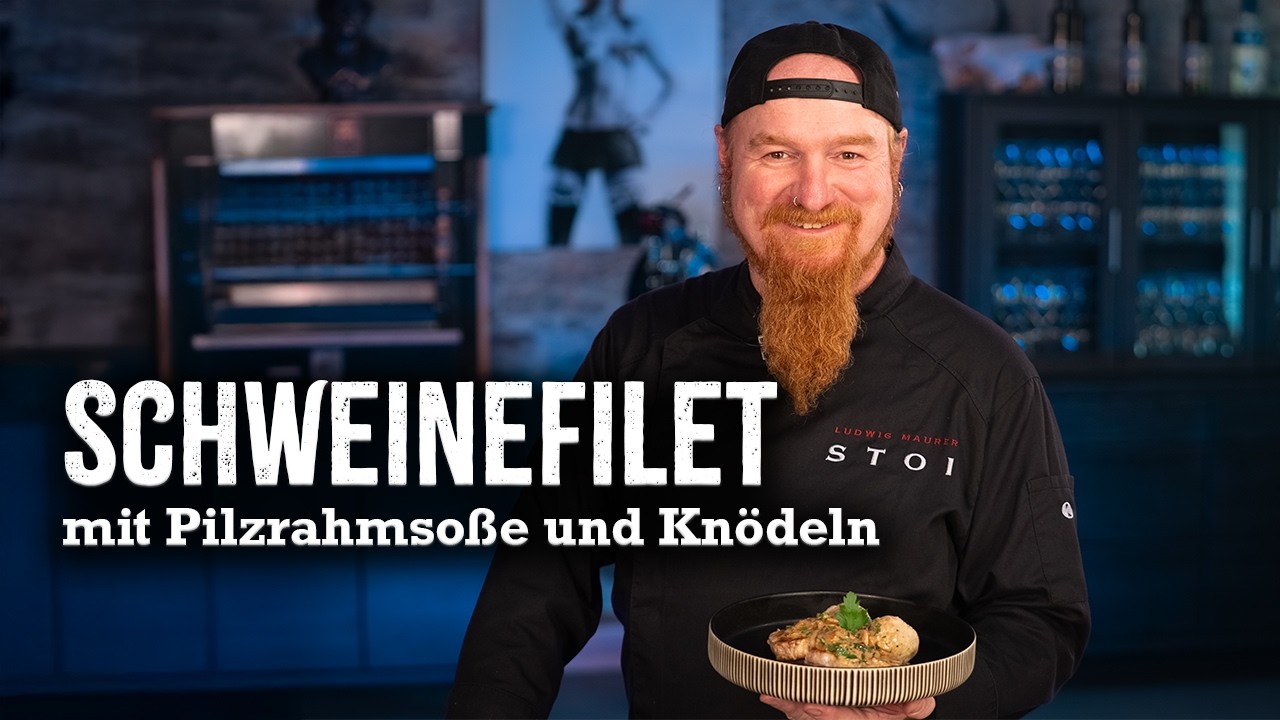 Schweinefilet mit Pilzrahmsoße und Knödeln | Lucki Maurer kocht #27
