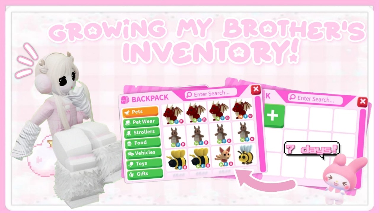 ₊˚⊹ ᰔ Growing my brother's inventory | #adoptme ₊˚⊹ ᰔ