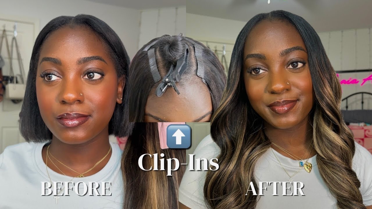 HOW TO: Installing SEAMLESS Clip-Ins Like A PRO ✨ on Short Natural Hair | Curls Queen Hair 🫶🏾