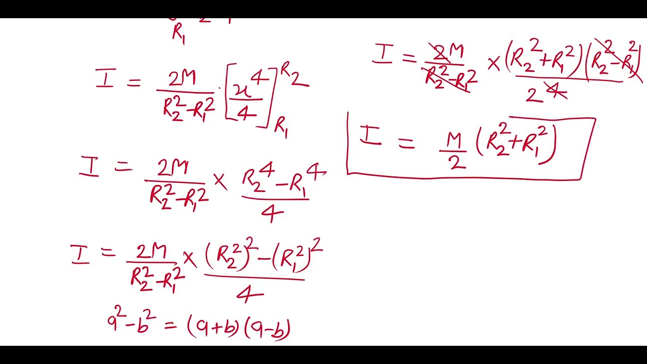 moment of inertia of a angular disk