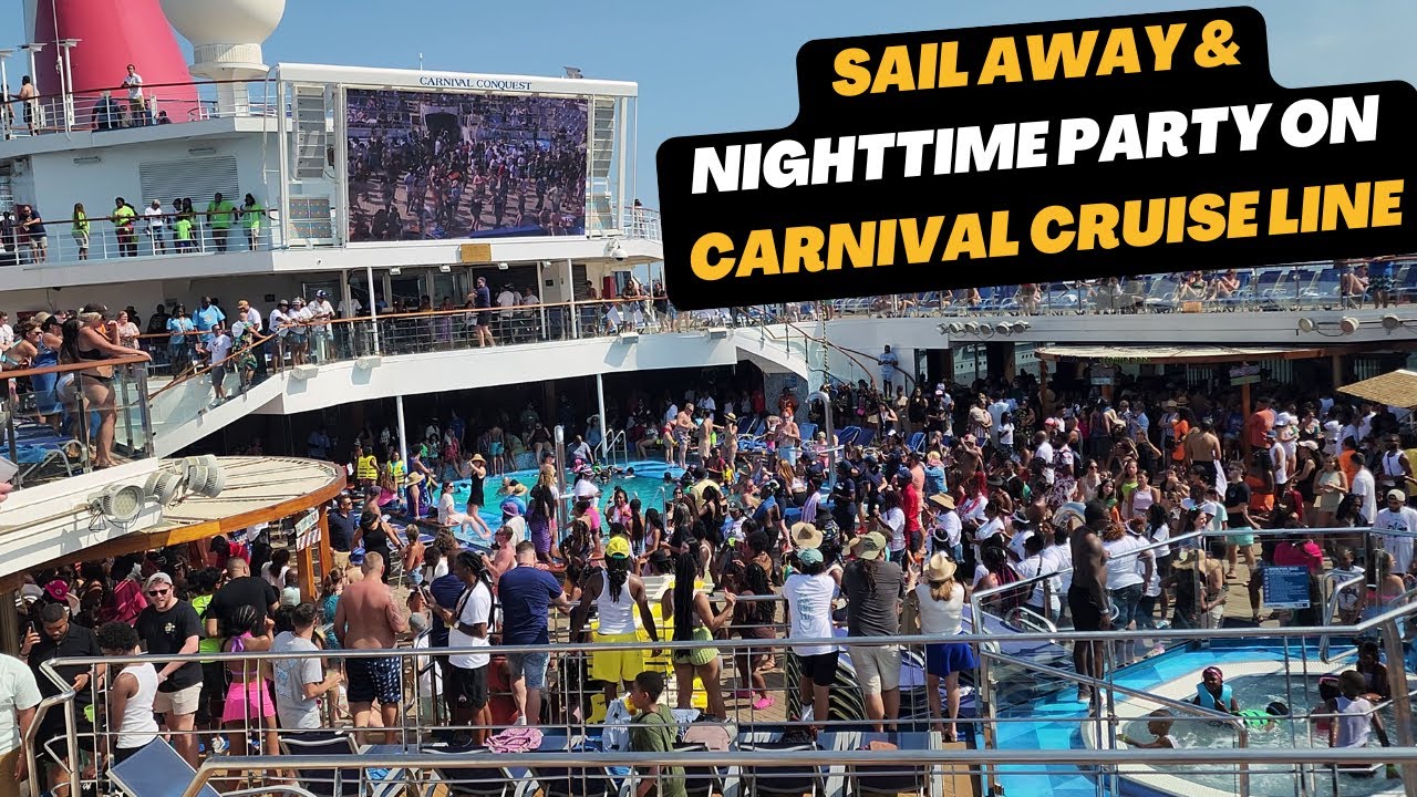 🎉 THIS IS A CARNIVAL CRUISE SAILAWAY PARTY | CARNIVAL CONQUEST #MrBucketlist