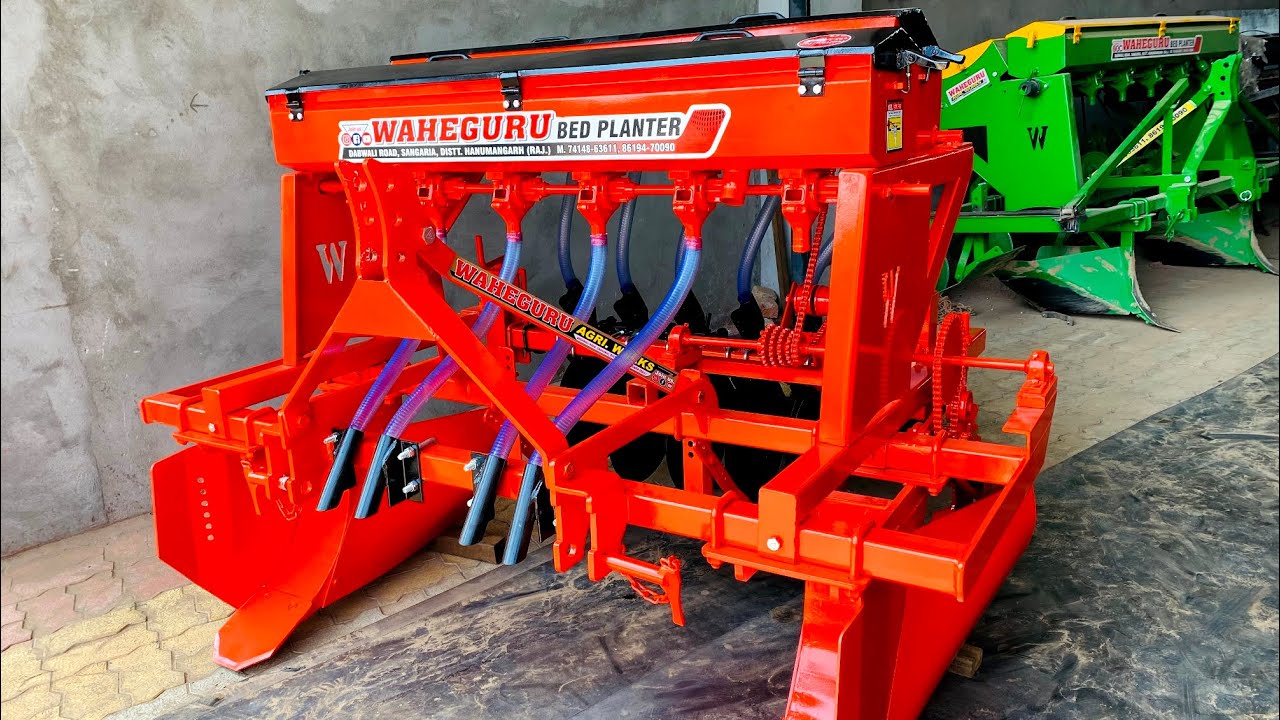 PQNK system से चलने वाला बेड पंलाटर, Multicrop Bed Planter ,Waheguru Agri Works Sangaria