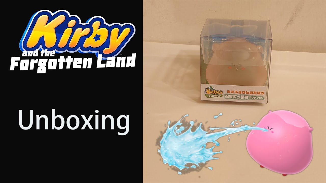 Kirby and the Forgotten Land Water Balloon Mouth Treasure Water Gun Clear ver. Unboxing
