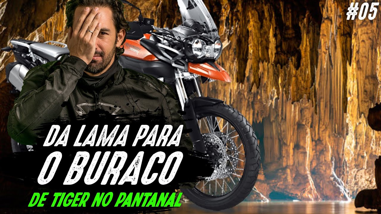 ✊ DE TIGER 800 NO PANTANAL #5 - Muita TERRA a caminho da CAVERNA | VIAGEM DE MOTO