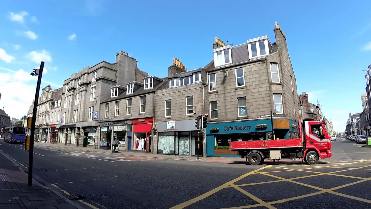 🇬🇧🏴󠁧󠁢󠁳󠁣󠁴󠁿 Walking in ABERDEEN Scotland City Centre and Beachfront 2019 June 22