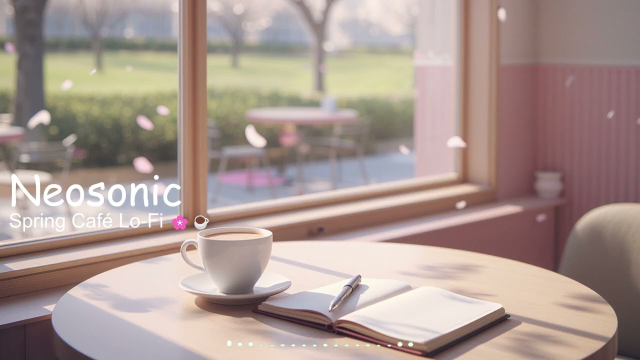 Spring Café Lo‑Fi 🌸☕ 벚꽃 날리는 봄날 카페 감성 음악 | 1 Hour Study & Relax BGM | Neosonic