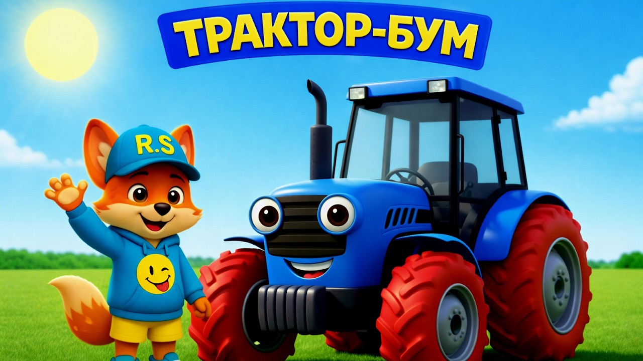 ТРАКТОР-БУМ 🚜 — дитяча руханка 2–6 | Пісня про трактор | Реп-Смайл 🦊🎶