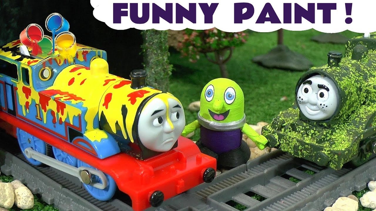 Thomas and Friends Funny Paint Game with the funny Funlings