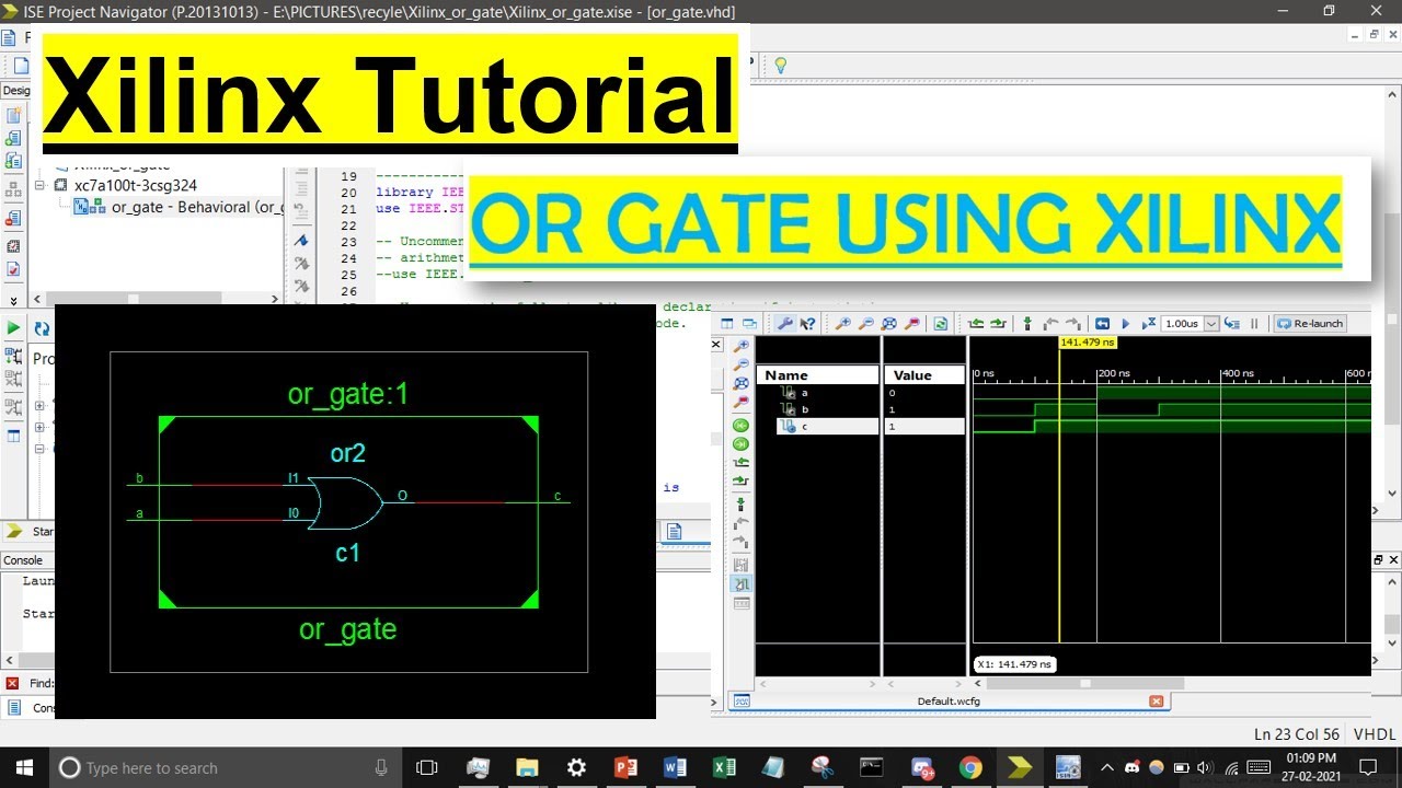 Or Gate in Xilinx | Xilinx Tutorial
