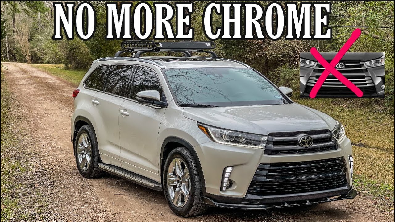 Toyota Chrome Delete. Удаление хромированной накладки на переднем бампере.