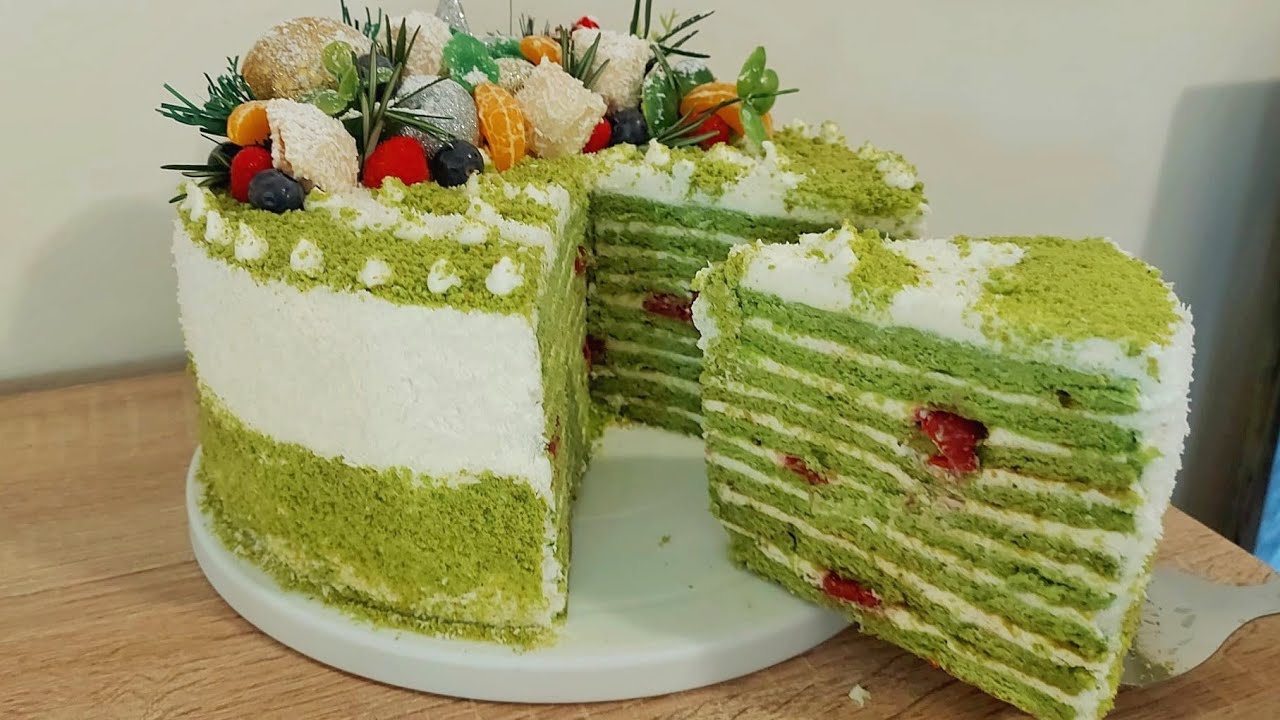 TORTA di SPINACI/TORTA RUSSA MEDOVIK/Медовик со шпинатом Medovik cu  spanac/Medovik spinach cake
