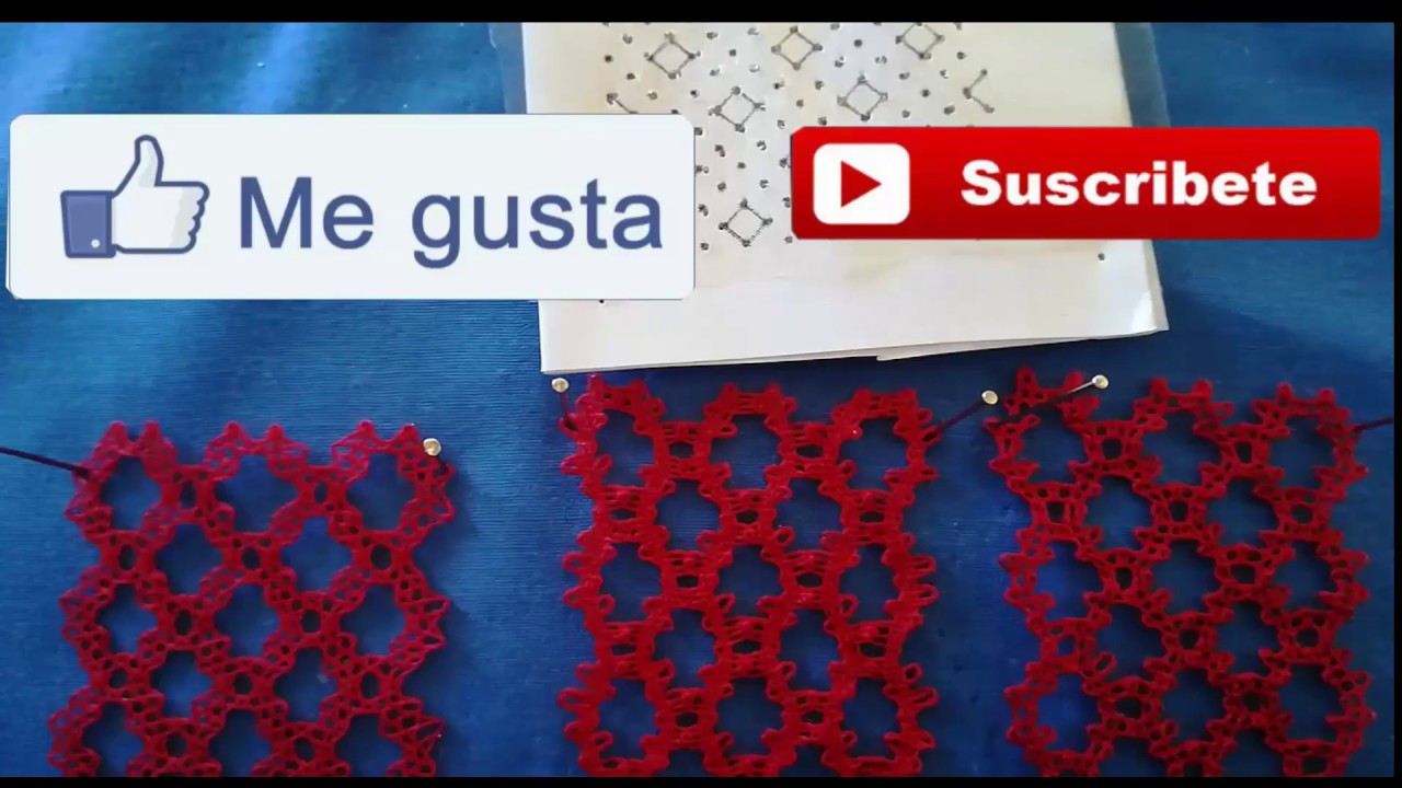 Encaje de bolillos:Como hacer punto mosaico en punto entero (2018)
